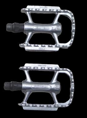 wellgo维格铝合金折叠车公路车山地车复古自行车银色黑色脚踏板