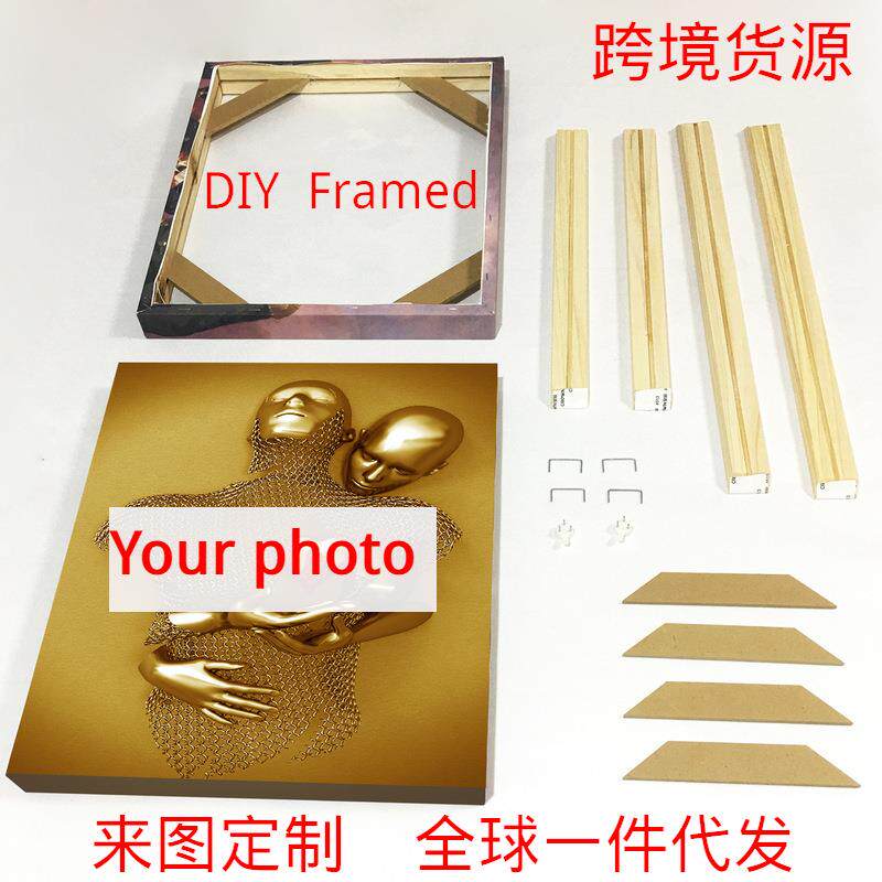 客厅装饰画画芯打印油画布帆布画画心喷绘无框画挂画跨境货源