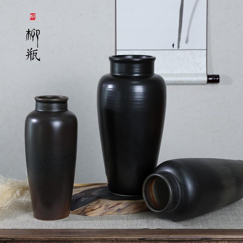 剑山陶瓷花瓶中式室内插花花器中华花艺瓶花花器剑山插花工具简约