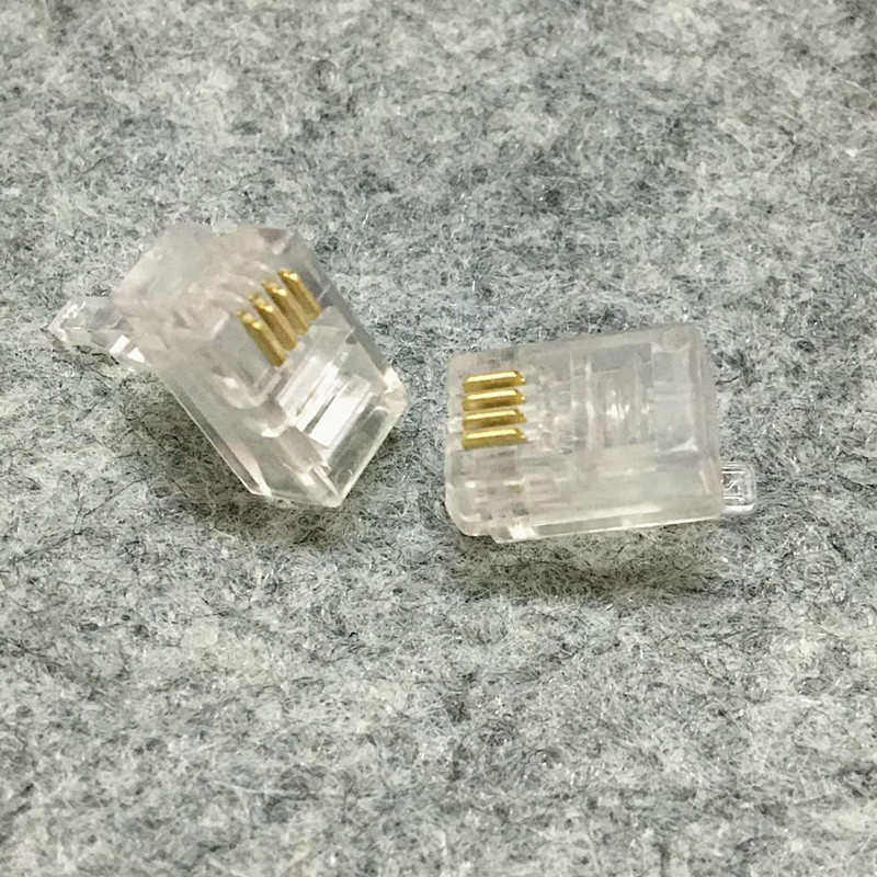 话机听筒水晶头4P4CRJ114芯电话水晶头 座机镀金水晶头1000个/包,电子元器件市场,水晶头,淘宝优惠券,粉丝福利购,淘宝优惠卷