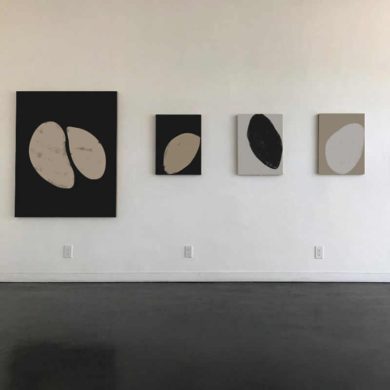 侘寂风极简色块装饰画ins现代客厅抽象画玄关loft工作室黑白挂画图片