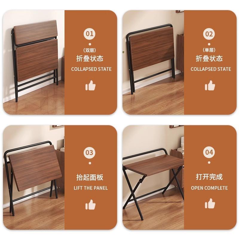 可折叠书桌免安装电子脑桌学UDS公生家用写字桌卧室床易边小桌简