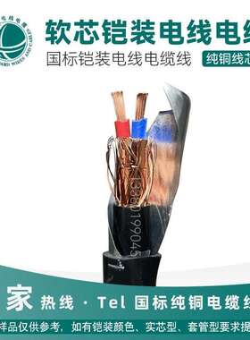 ZR软芯铠装讯号线KVVRP22 RVV22地埋RVVP22 RVSP22 *0.75 1.0 1.5
