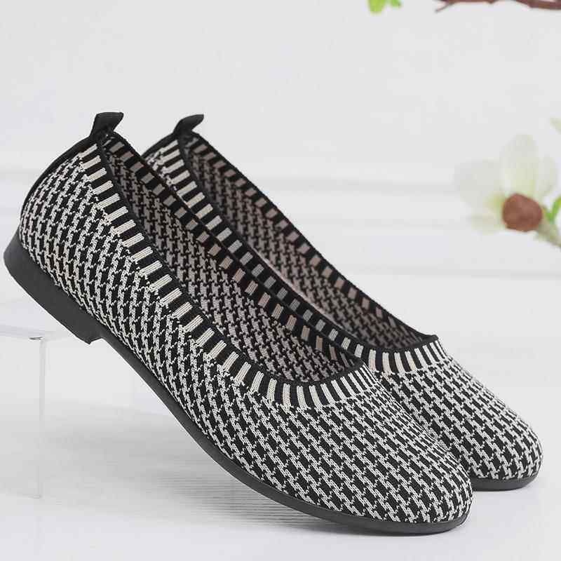 女士单鞋2026年夏季新款飞织浅口一脚蹬休闲懒人鞋平底女鞋妈妈鞋,女鞋,帆布鞋,淘宝优惠券,粉丝福利购,淘宝优惠卷