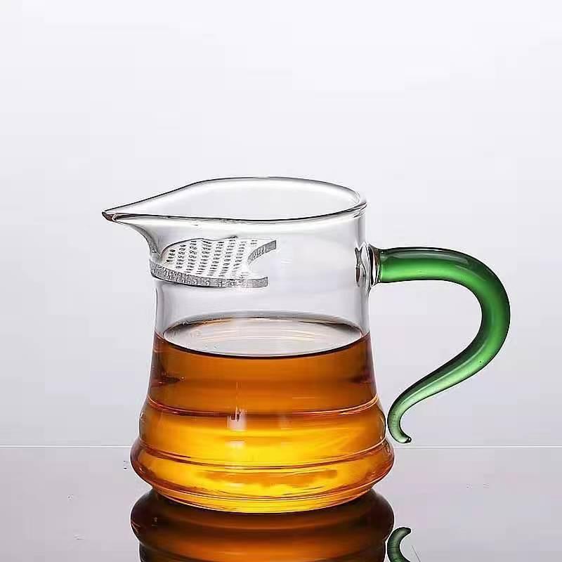 功夫茶具鹰过滤月牙加厚公道杯