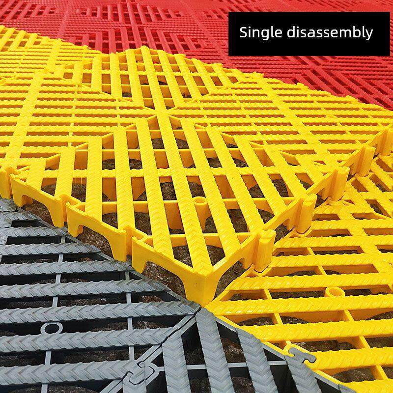 洗车房地面格栅，无槽加厚耐磨，汽车美容4S店塑料拼接地板防滑格