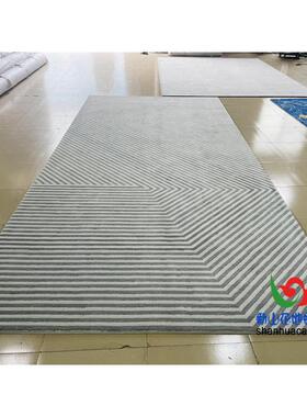 现代简灰色方长1238形约格中式客厅子茶几沙发地毯大厅接待室贵宾