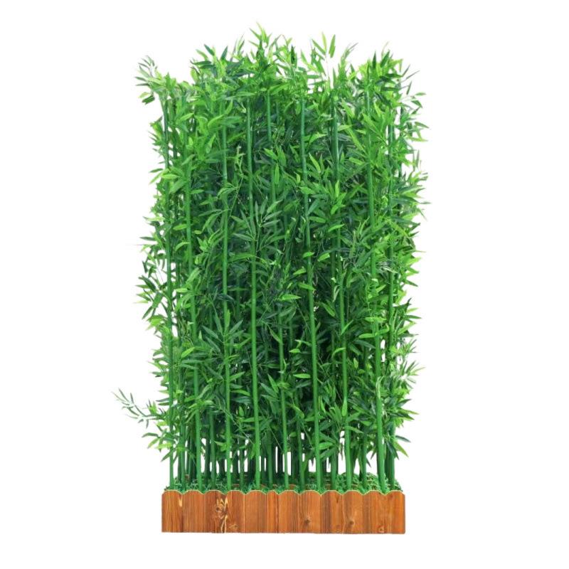 仿真竹子室内室外装饰绿植物盆栽造景隔断挡墙塑料假玄关加密