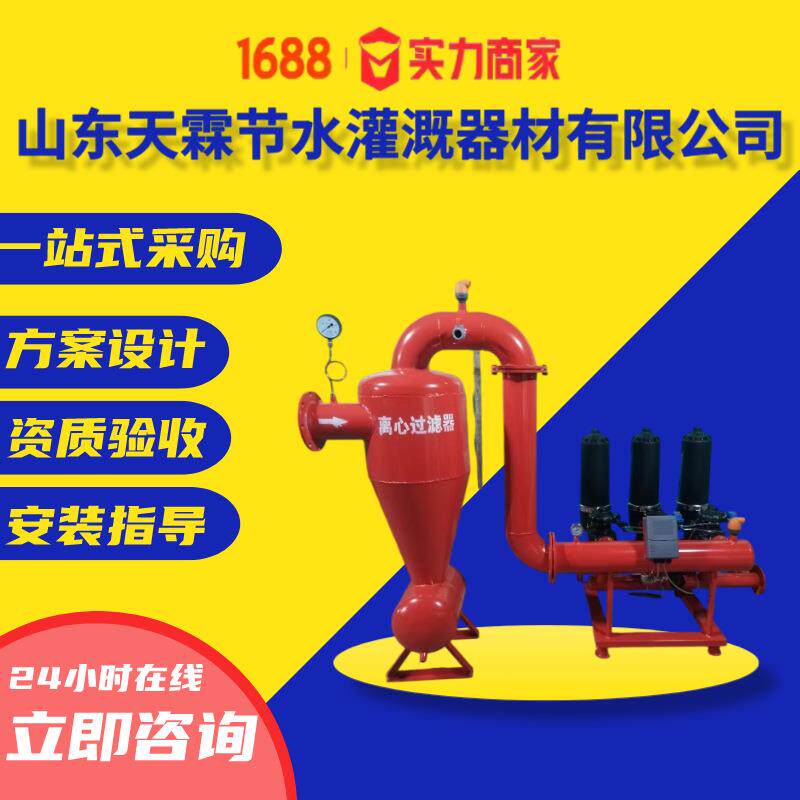离心过滤器Q235碳钢喷塑烤漆沉沙罐泥沙过滤器钢制离心网式过滤器