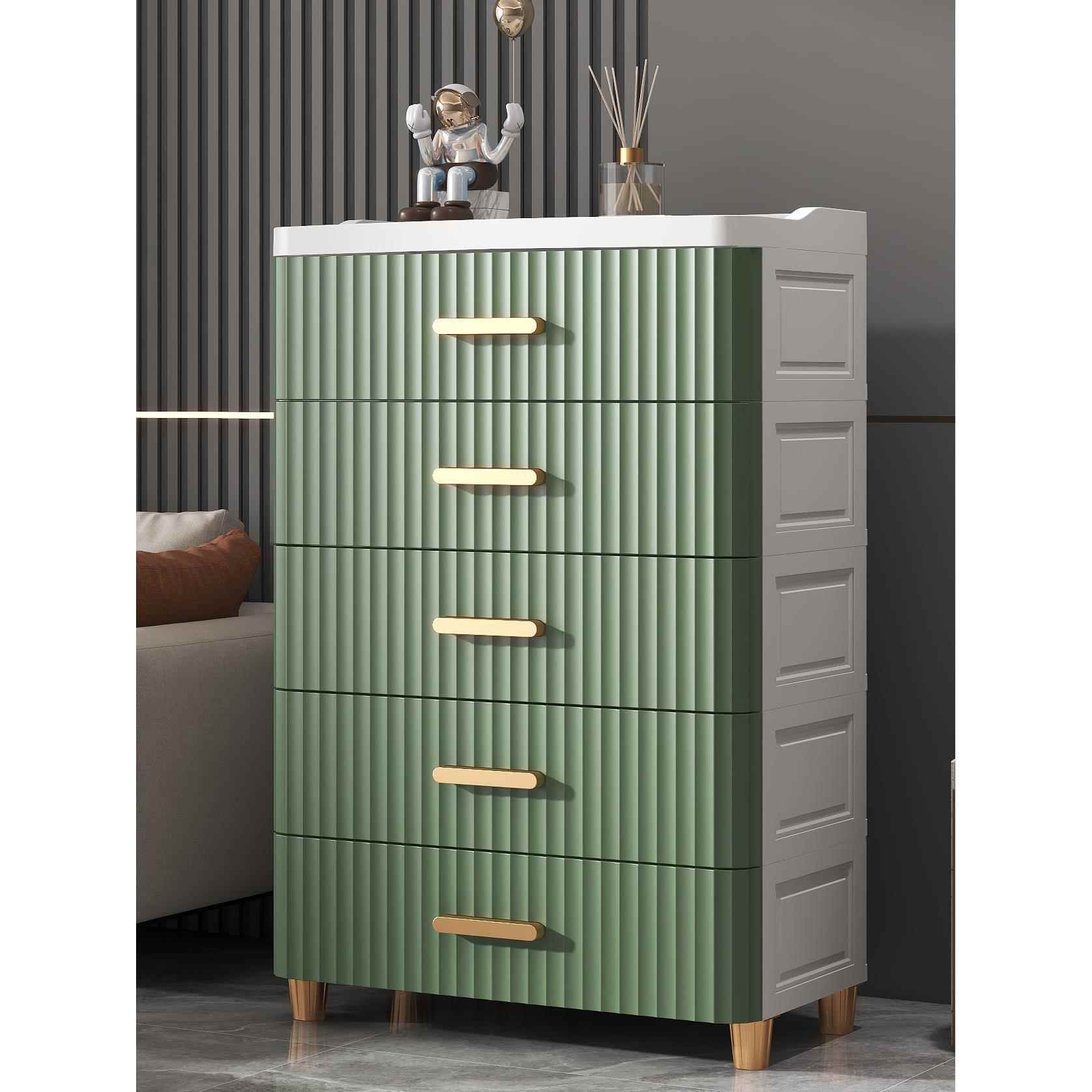 高档欧式收纳柜储物柜抽屉式五斗柜子置物柜家用夹缝柜客厅展现柜