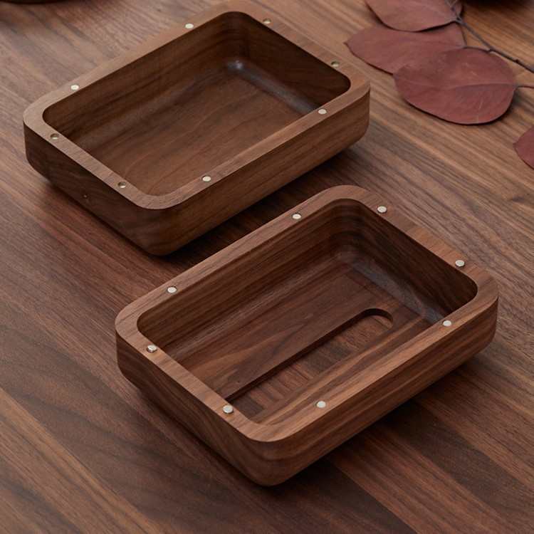 盒实木木质黑胡桃桌面纸巾纸盒批发抽奢中式木抽轻收纳盒纸盒家用