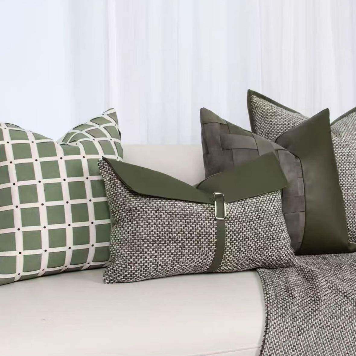 板房GMK抱枕轻奢简约现代装软沙发样客店厅靠垫方枕样板间酒抱枕