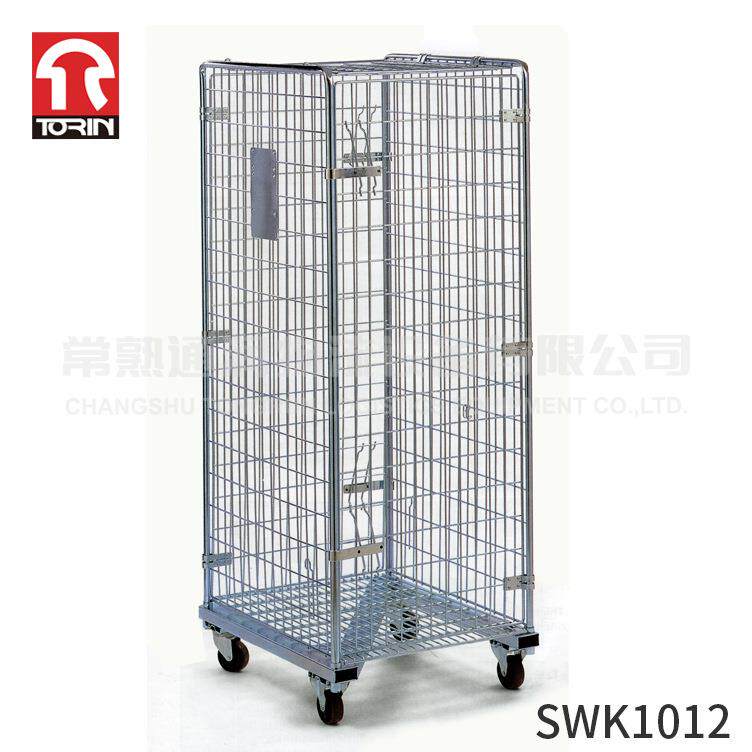 厂家生产移动物流台车搬运笼车仓储笼Z型拆装式周转车SWK1012