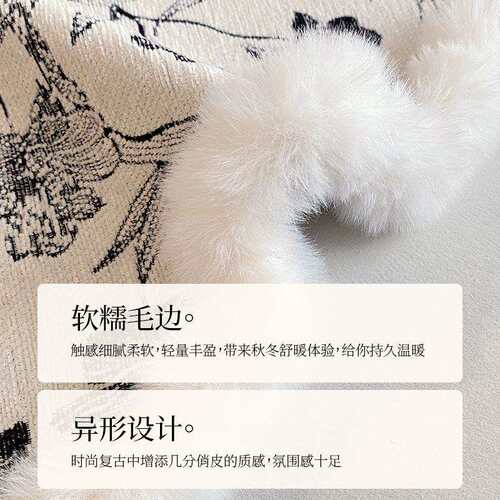 不规则碎花沙发垫雪尼尔冬季防滑沙发垫子沙发布跨境复古庄园