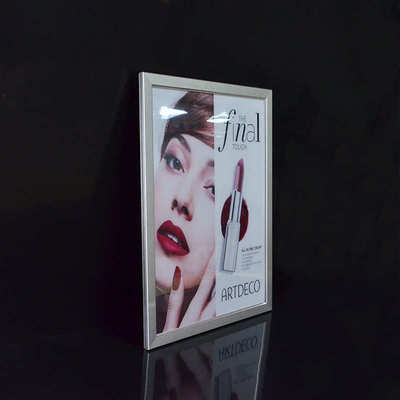 20mm单面翻盖展示灯箱 LED导光板灯箱 铝型材导光板灯箱 四边开启