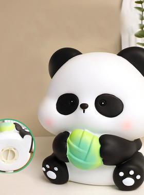 创意可爱贪吃熊猫存钱罐储蓄罐家居桌面装饰大容量儿童创意礼品