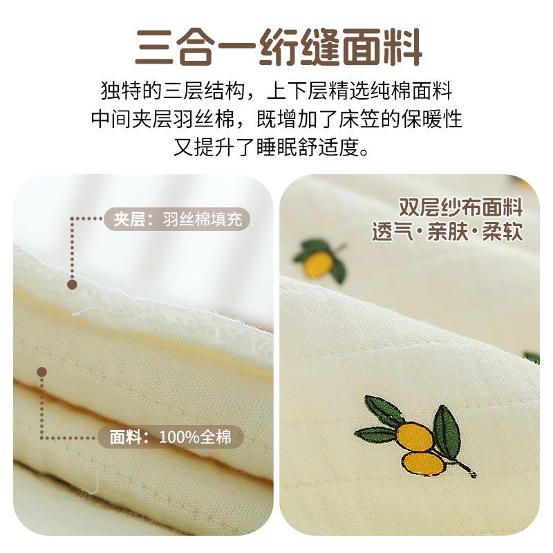 婴儿笠纯棉a类新QCQ生儿宝专宝用小床儿童拼接床幼单儿园床床垫套
