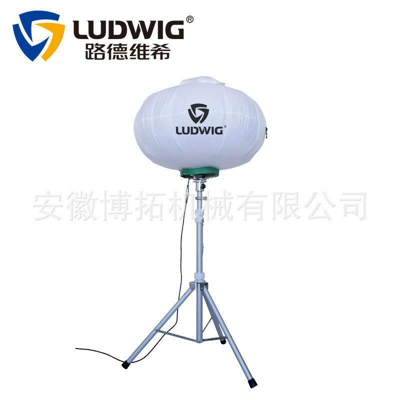 移动升降不锈钢手动升降杆简易款非金卤灯250WLED灯三角架月球灯