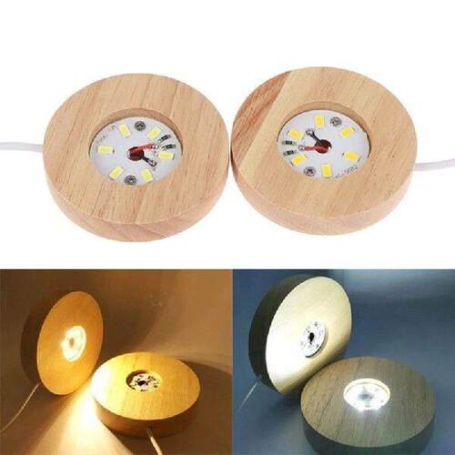 Wooden LED Light Dispaly Base Wooden Night Lamp Base LED