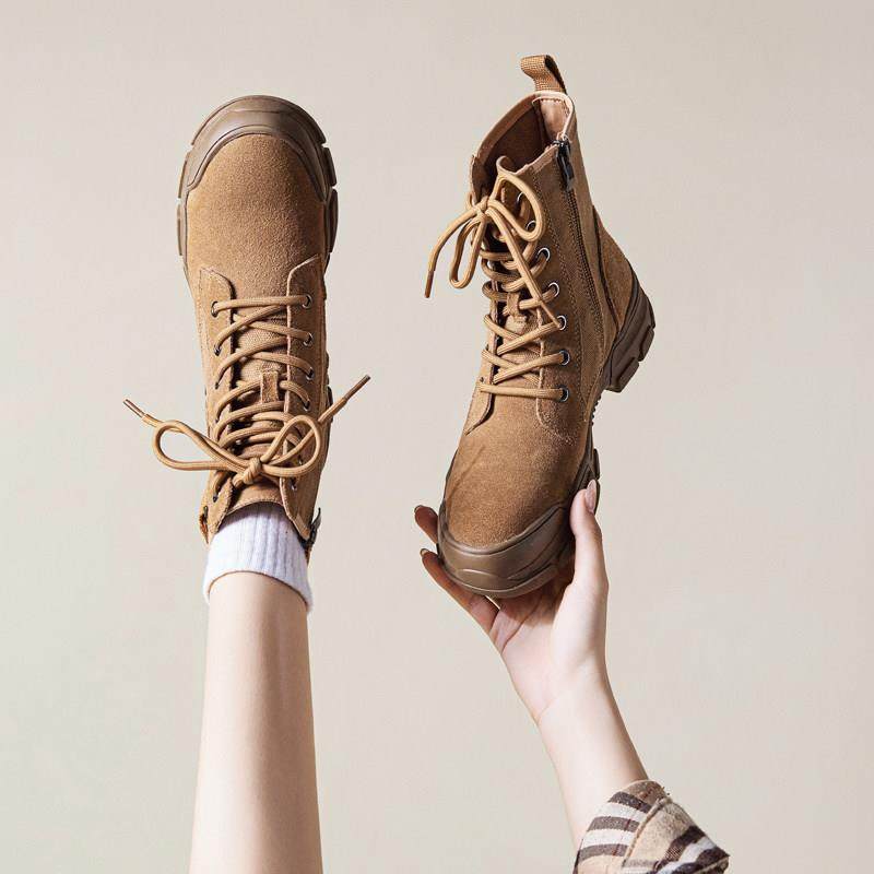 真皮马丁靴女女款2025新款靴子短靴夏天夏季女靴复古登山鞋沙漠靴,女鞋,马丁靴,淘宝优惠券,粉丝福利购,淘宝优惠卷