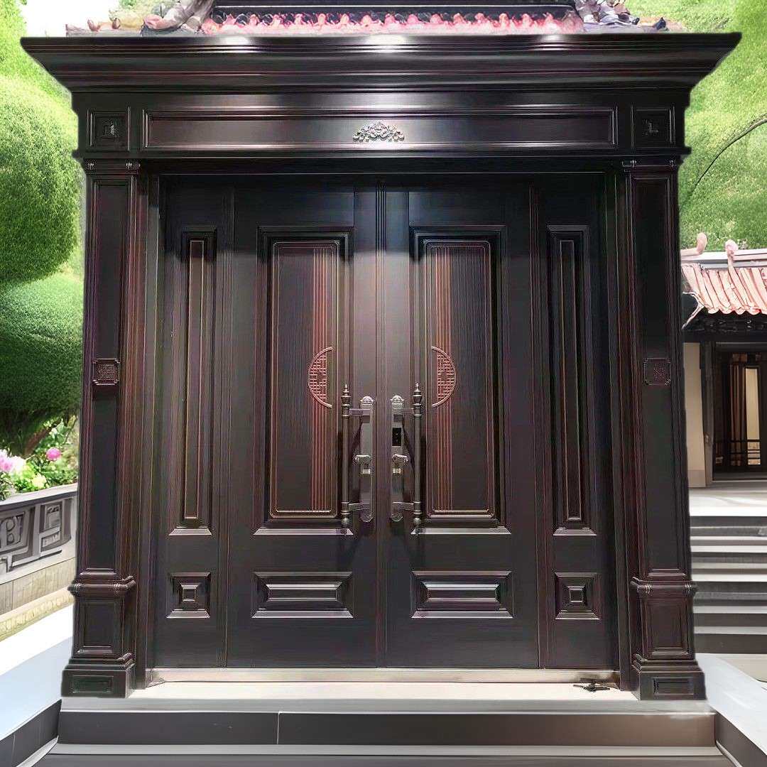 别墅大门不锈钢铜门进户门庭院门防盗门仿铜门防火门入户门