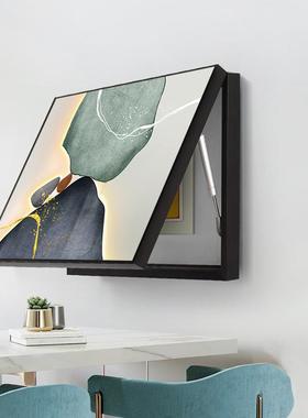 石来运转轻奢源电表箱餐饭厅遮挡电闸电开关盒装画饰QX202112桌餐