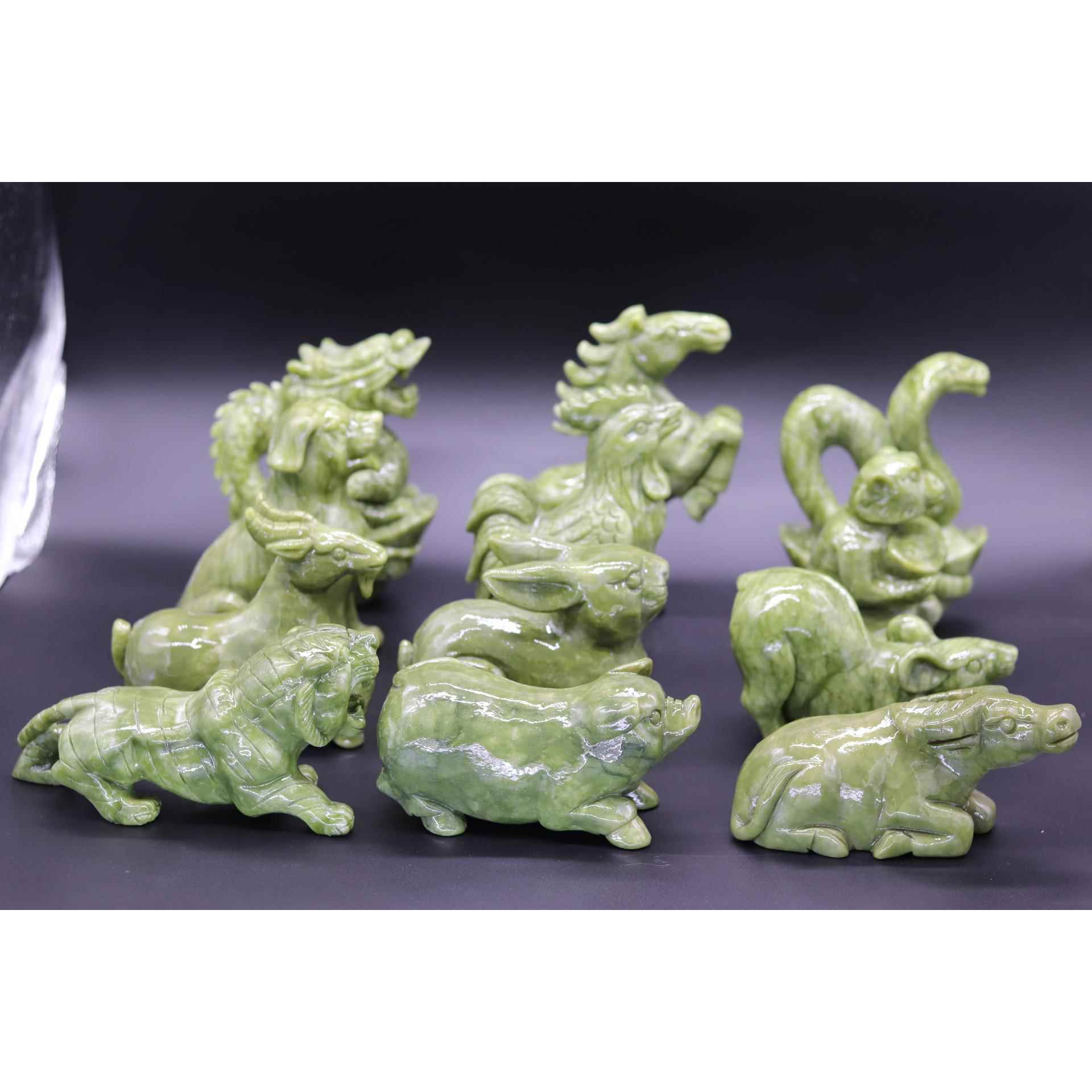 天ASZ然玉南十二生摆件工艺品猪狗羊龙马蛇猴牛兔鼠虎肖鸡风水玉