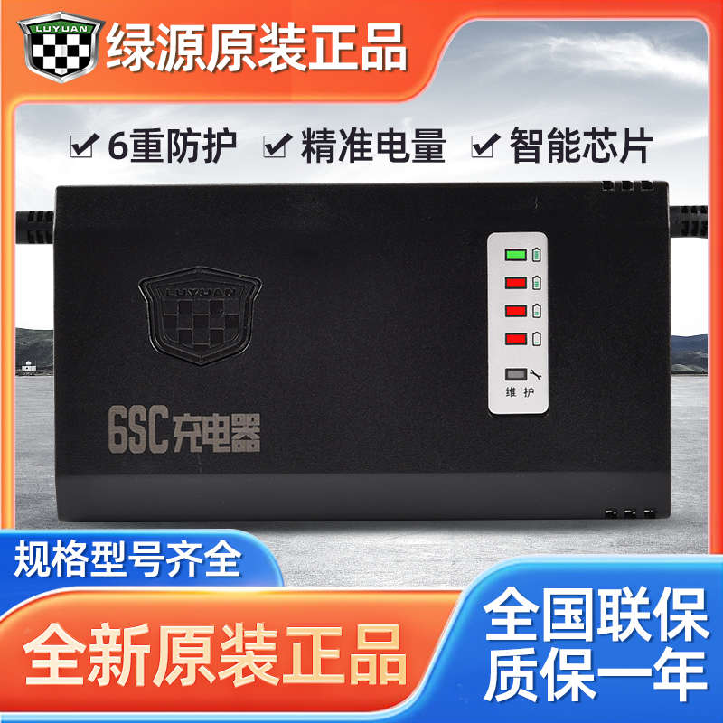 绿源电动车充电器原装电瓶车铅酸智能充电器48V60V72V20E30ET2T4T
