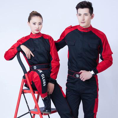 新款汽修袖工作服套装男长装长保春秋袖洗车耐磨工装劳服定制4s店