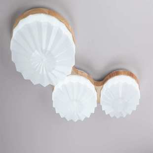 客厅主灯日式 大气圆形房间卧室灯具 原木风简约现代吸顶灯2022新款