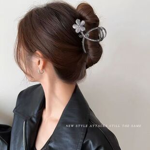 抓夹小号发量少的半扎发适合短发过渡期留长发固定神器夹子头饰卡