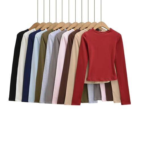 Womens Casual Chic Round Neck Knitted Short Sleeve Top