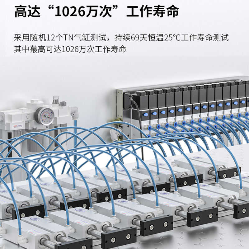 TWSNS双轴气缸TN缸径10/16/20行程10/50/100/125/150/200