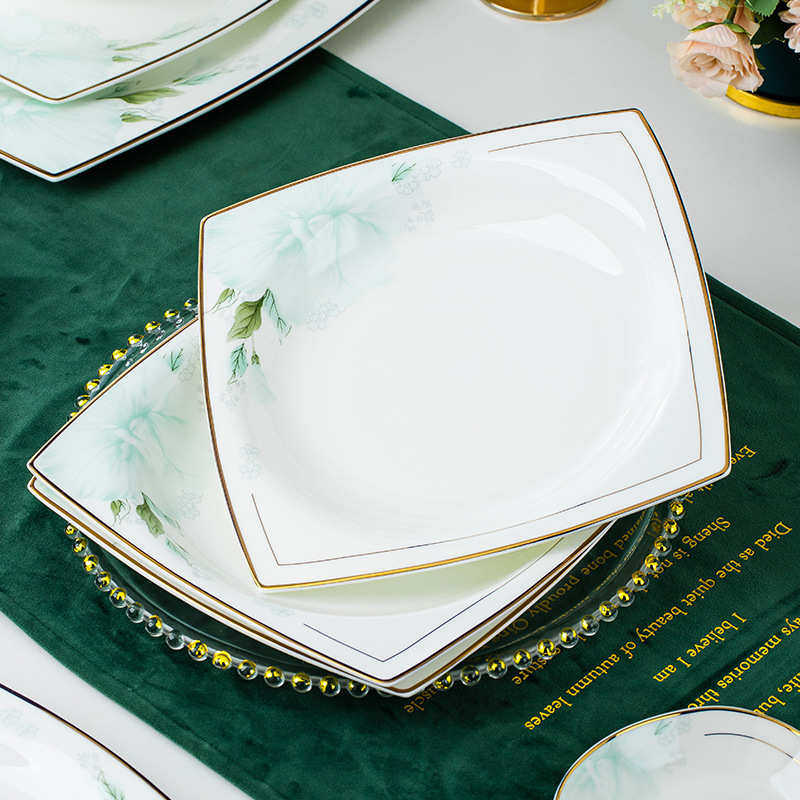 景德镇骨瓷餐具套装欧式碗盘汤勺筷礼品全套批发碗碟套装家用陶瓷,餐饮具,盘,淘宝优惠券,粉丝福利购,淘宝优惠卷