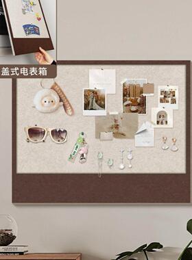 电表箱装饰画毛毡免打孔遮挡2026新款现代简约配电墙面创意照片墙