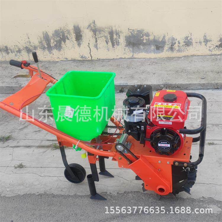 玉小98型米地追机汽手推播种机双行小油麦种植肥机