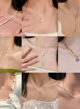 多巴胺串珠项链饰品百搭气质项链