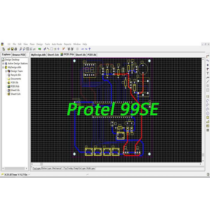 Protel99SE代做原理图代画PCB布线AD电路DXP设计