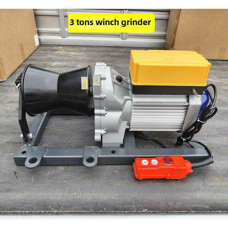 电动绞磨机电缆牵引机拉电缆卷扬机220v1吨2吨3吨电动绞盘拉线机