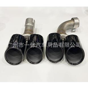 适用于18 四出镀黑碳纤AK尾喉 22宝马新X3X4G01G02G08排气管改装