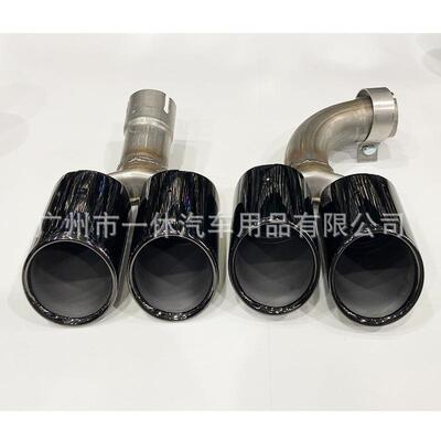 适用于18-22宝马新X3X4G01G02G08排气管改装四出镀黑碳纤AK尾喉