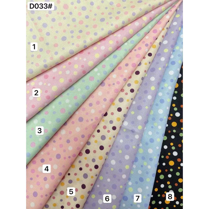 新款印花布乱麻彩色点子波点服装面料箱包布料童装布料数码印花