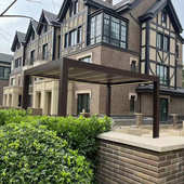 户外百叶凉亭庭院花园四角凉亭铝合金现代别墅院子电动休闲亭子