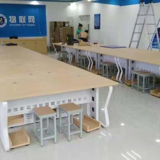 双人室结合电脑桌电脑桌微机学校木批发电教 厂家机房单人室钢