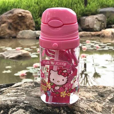 无味环保防漏幼儿卡通吸管杯背带水杯夏直饮杯儿童水壶 350Ml水杯