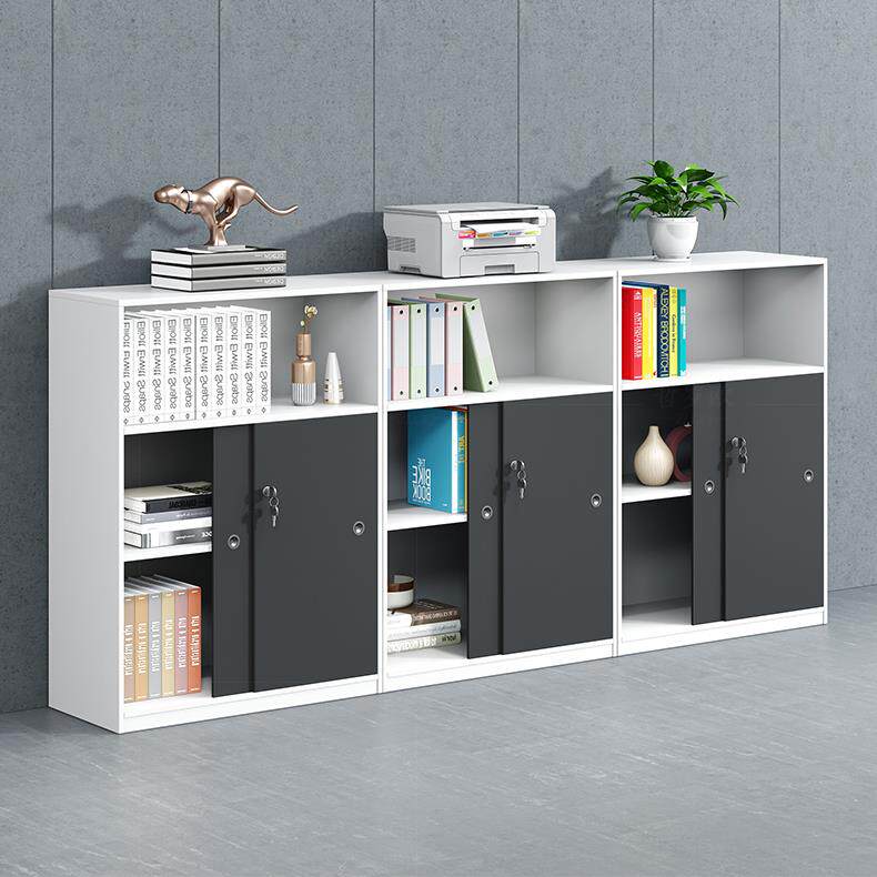 公料室推拉柜移GA-0166门小型文件矮木质打印机档案隔边边置物办