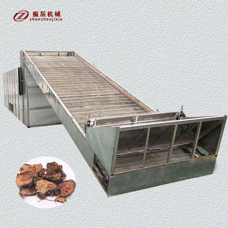 大型履带式红景天烘干机 蔷薇除湿干燥机 大型中药材根茎烘干机