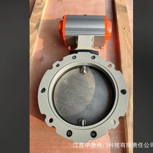 V2FS气动粉尘蝶阀 双作用气缸 不锈钢阀板 双法兰 水泥可用蝶阀