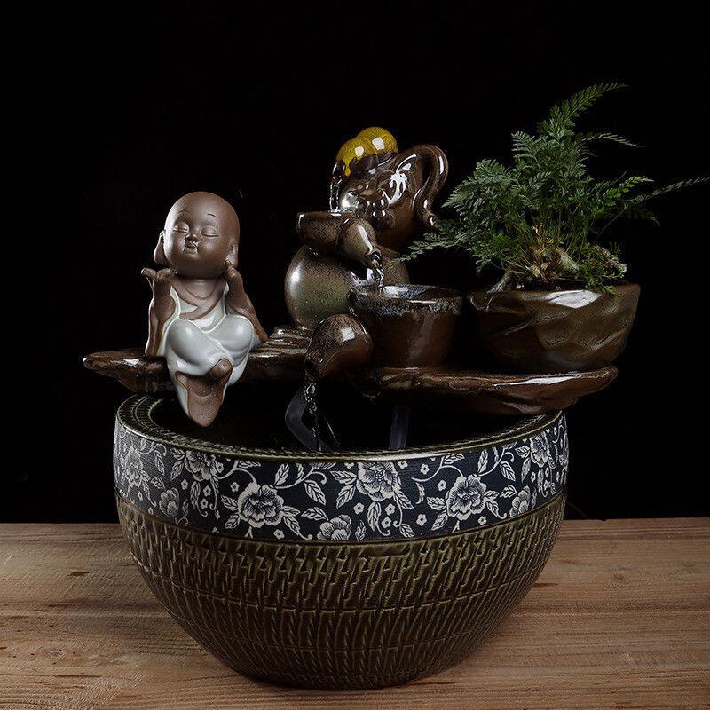 人物神像古典礼品 办公室书房摆饰 种植花草加湿