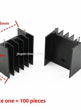 黑色铝散热器23*16*25mm 2-引脚双引脚Ya25晶体管至220散热器
